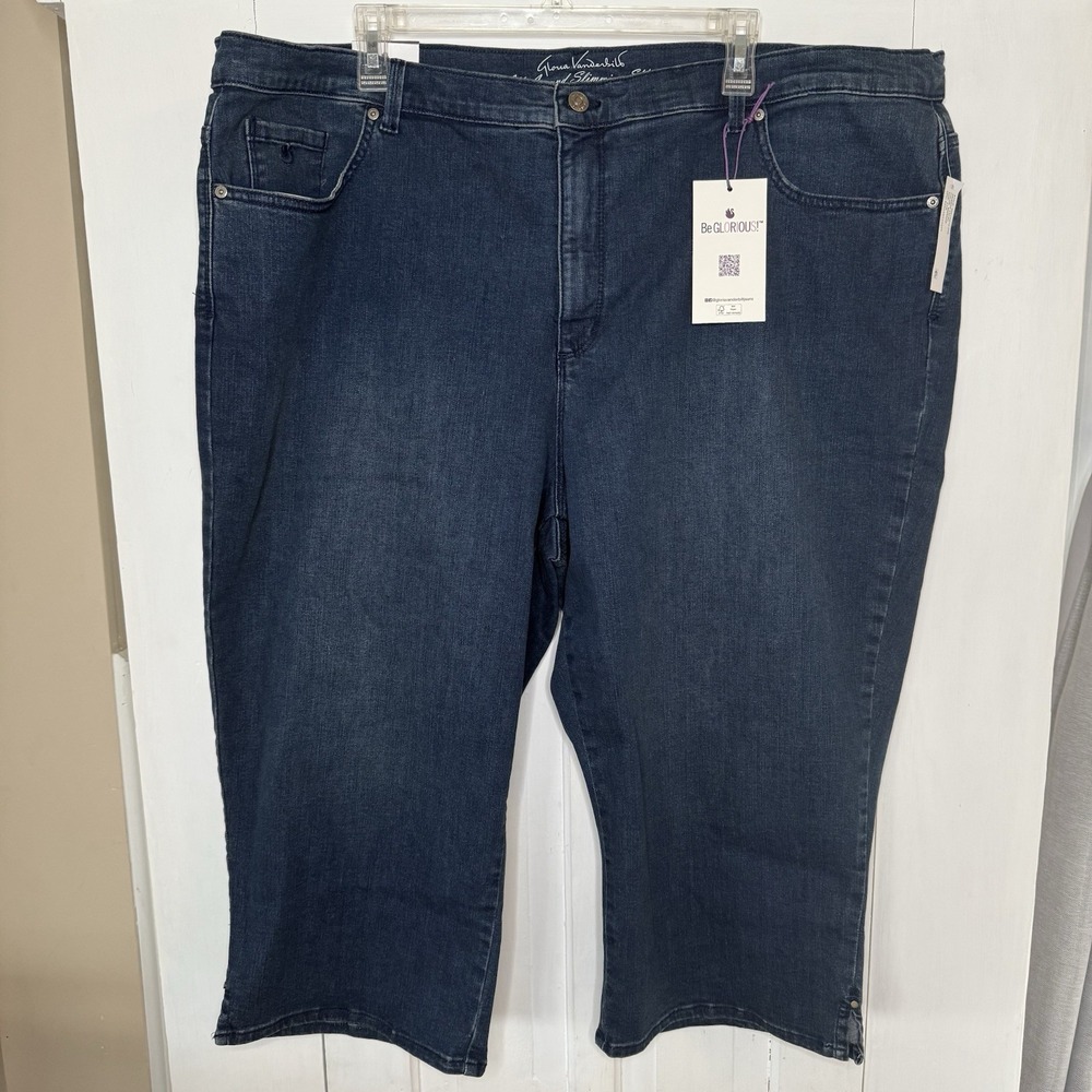 NEW Gloria Vanderbilt 24W Amanda Split Capri Stretch Jeans Slimming Pants NWT - Picture 4 of 8